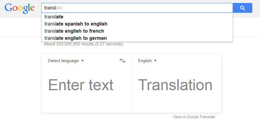 convert french to english translation